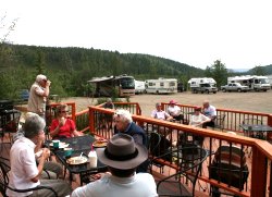 Enjoying the Outpost deck - Chicken, Alaska