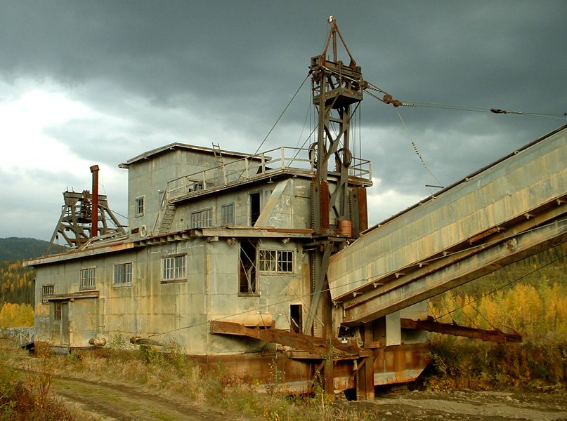 Gold dredge at Chicken, Alaska
