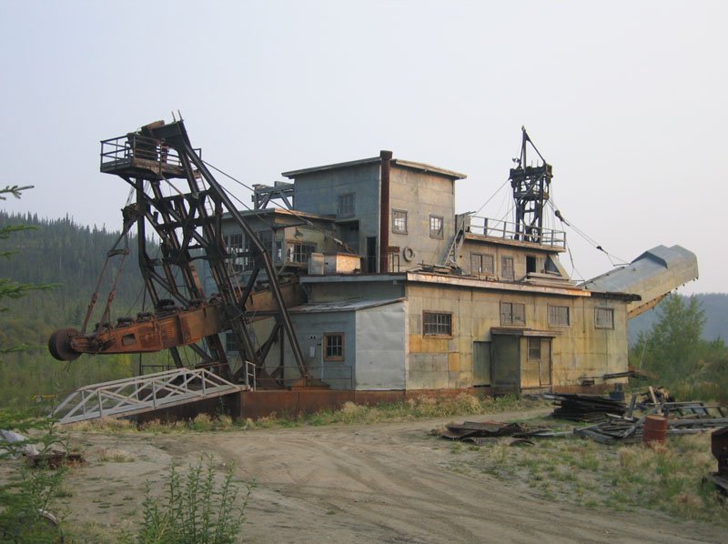 Gold dredge at Chicken, Alaska