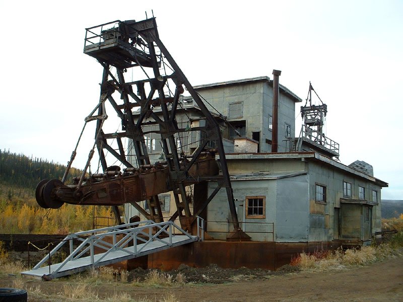 Gold dredge at Chicken, Alaska