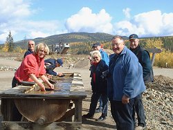 Panning for gold at Chicken, Alaska