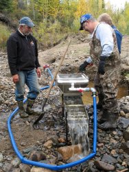 Highbank gold mining at Chicken, Alaska